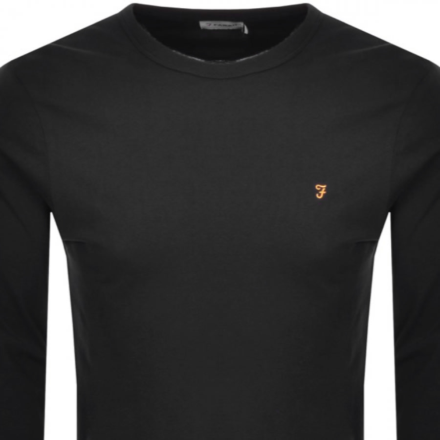 Alternative Image for ProductFarah Vintage Long Sleeved T Shirt Black2